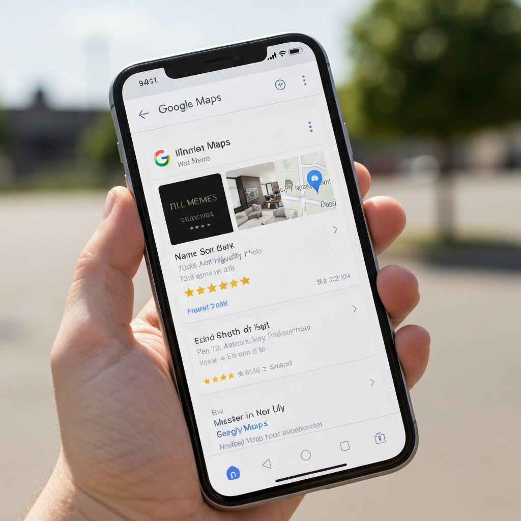Perfil de empresa no Google Maps com boa avaliação e visibilidade local