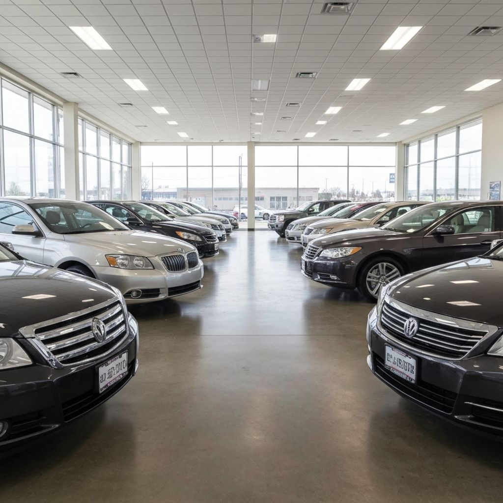 Loja de carros usados com showroom de veículos à venda
